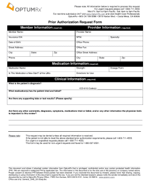 Prior Authorization Request Form