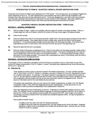 Quarterly Medical Record Abstraction Form