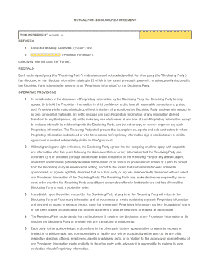 Mutual Non-Disclosure Agreement