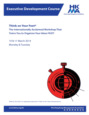Think On Your Feet Workshop Registration Form