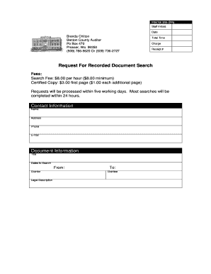 Request for Recorded Document Search