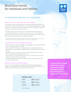 BlueChoice Dental Plan Application