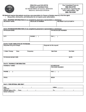 South Dakota Medicaid Prior Authorization Form