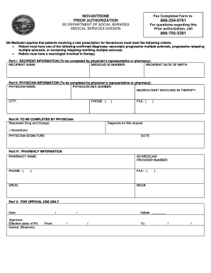 Novantrone Prior Authorization Form
