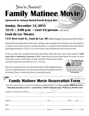 Youre Invited Family Matinee Movie - nmblifeorg