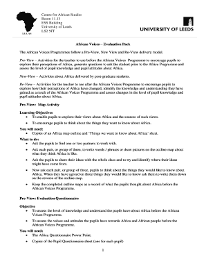 African Voices Program Evaluation Pack