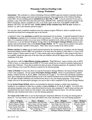 Wisconsin Energy Worksheet