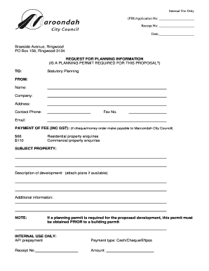 Request for Planning Information