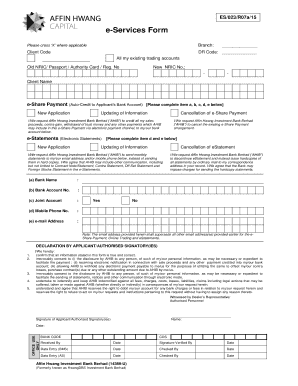 Affin Hwang e-Share Payment and e-Statement Application