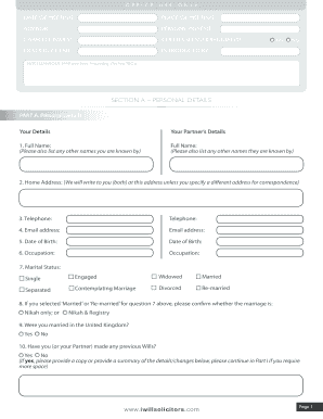 Islamic Will Questionnaire