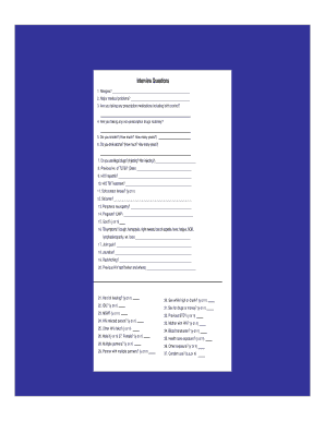 Medical History Form