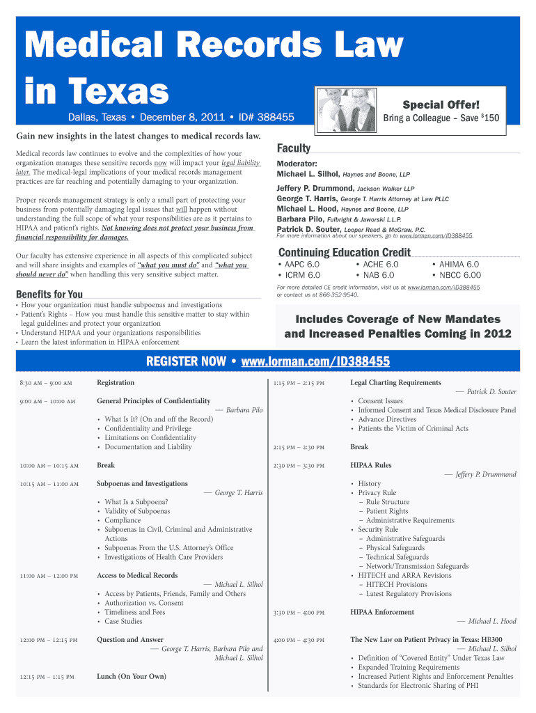 Fillable Online Medical Records Law in Texas Amazon  Services Fax