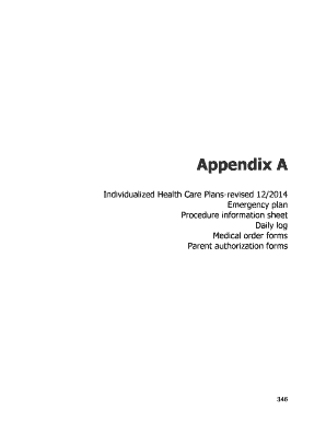 Individualized Health Care Plan