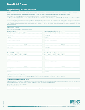 UK Beneficial Owner Information Form