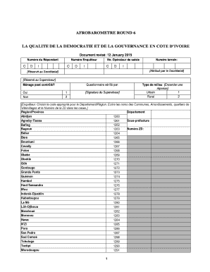 Afrobaromètre Tour 6