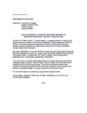 Press Release for AMTA Membership