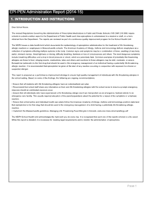 EPI-PEN Administration Report