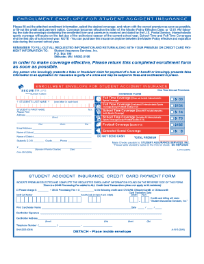Student Accident Insurance Enrollment Form