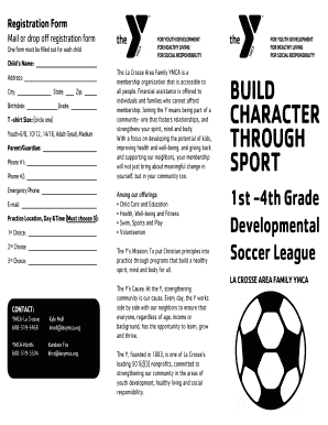 YMCA Child Registration Form
