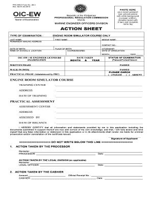 PRC Marine Engineer Officer ERS Application Form