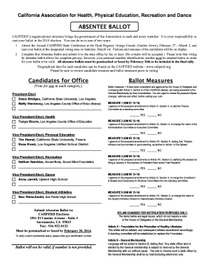 California Absentee Ballot