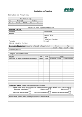 Application for Training