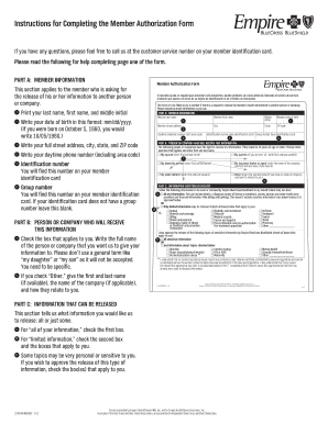 HIPAA Member Authorization Form
