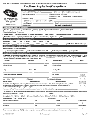 CDPHP Enrollment Application/Change Form