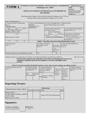 SEC Form 3 Beneficial Ownership