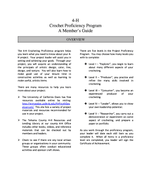 4-H Crochet Proficiency Program Guide