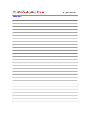 FireEd Evaluation Form