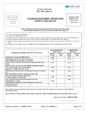 Death Claim Form