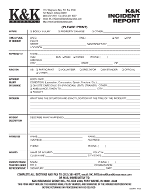 Participant Accident Insurance Claim Form