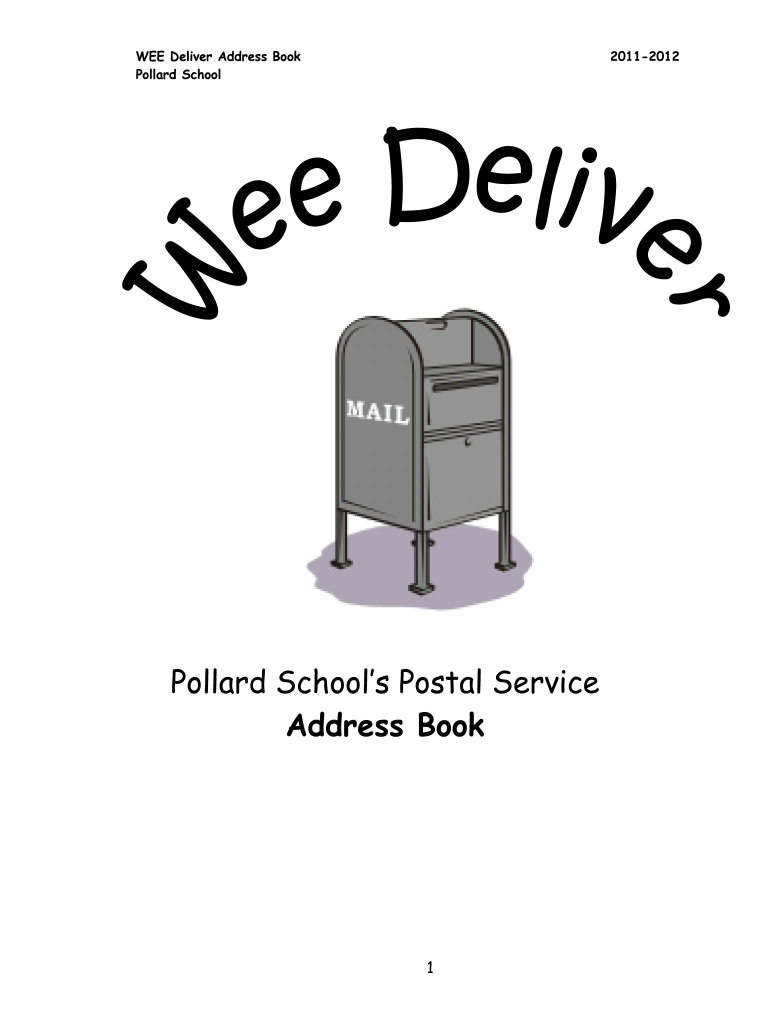 Pollard Schools Postal Service Address Book - Timberlane - wp timberlane Preview on Page 1