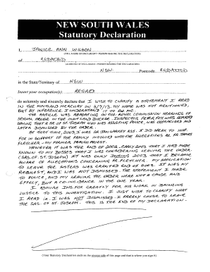 New South Wales Statutory Declaration