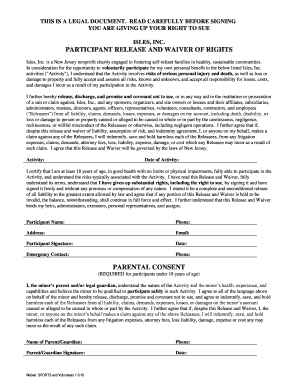 Isles Inc Participant Release and Waiver
