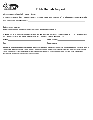Public Records Request Form