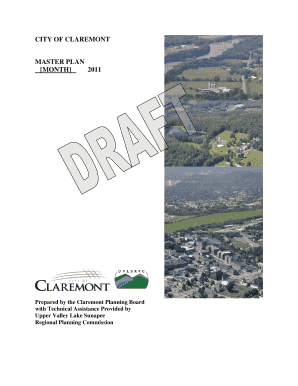 CITY OF CLAREMONT MASTER PLAN MONTH 2011 - uvlsrpc