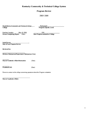 Kentucky Community Technical College System Program Review - apps elizabethtown kctcs