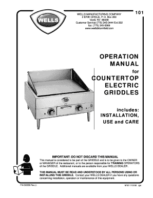 For COUNTERTOP ELECTRIC GRIDDLES - manualstherrconlinecom