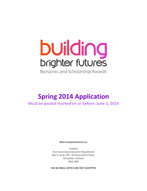 Building Brighter Futures Bursary and Scholarship Application