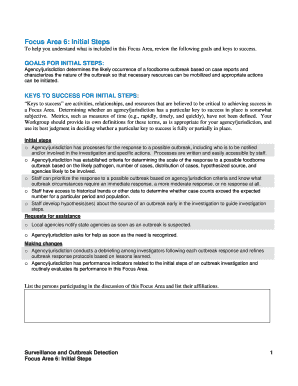 Focus Area 6 Initial Steps Worksheet