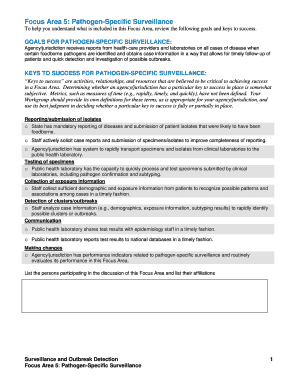 Pathogen-Specific Surveillance Worksheet
