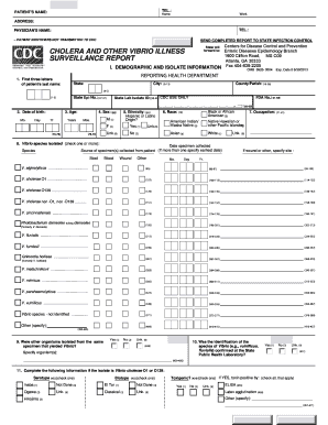 Cholera and Vibrio Illness Surveillance Report