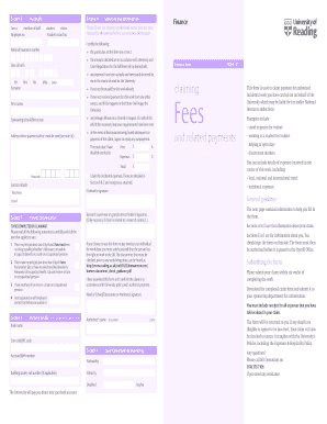 University Expense Claim Form