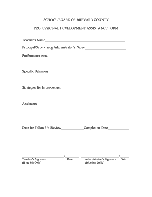Professional Development Assistance Form