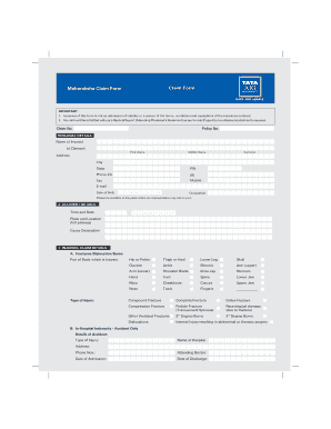 Tata AIG Accident Claim Form
