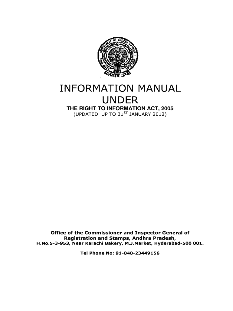 Fillable Online Registration and Stamps, Andhra Pradesh, Fax Email