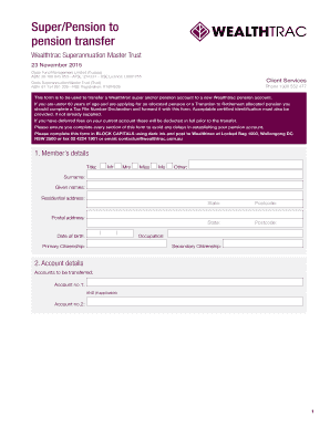 Wealthtrac Pension Transfer Form
