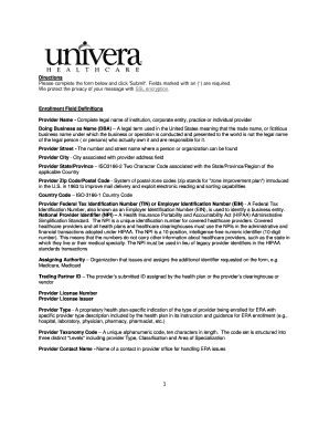 Healthcare Provider Enrollment Form
